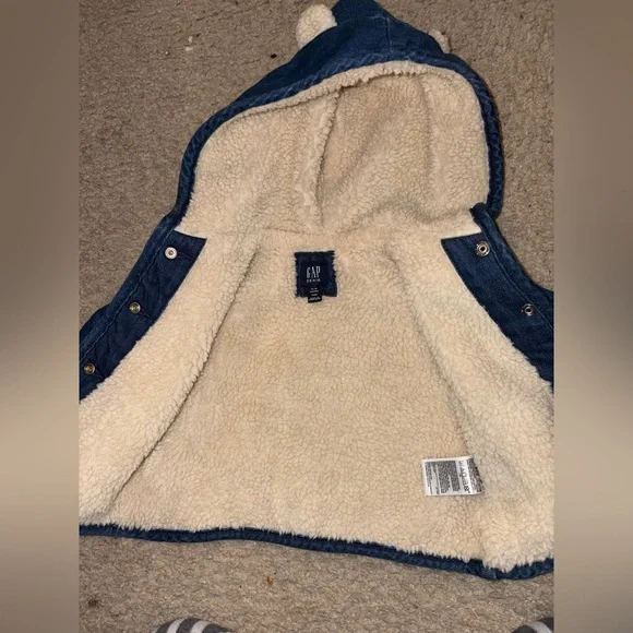 GAP Denim Jacket with Bear Ears and Cozy Lining *NWT*